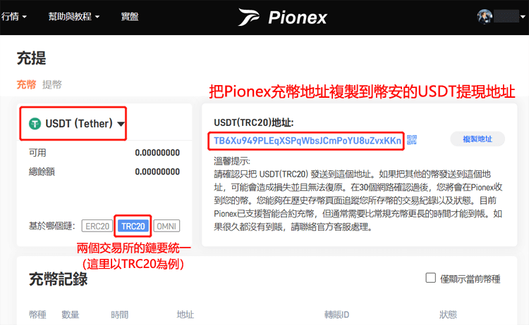 Pionex(派網)充值流程