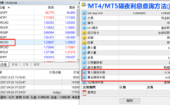 隔夜利息查詢方法-怎樣在MT4/MT5外匯平台上查詢隔夜利息？