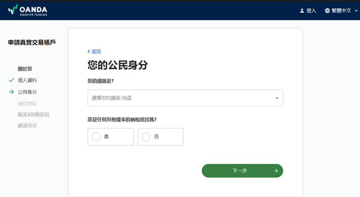 OANDA國籍和身份