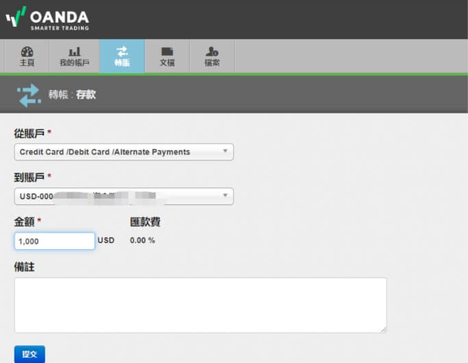 OANDA入金