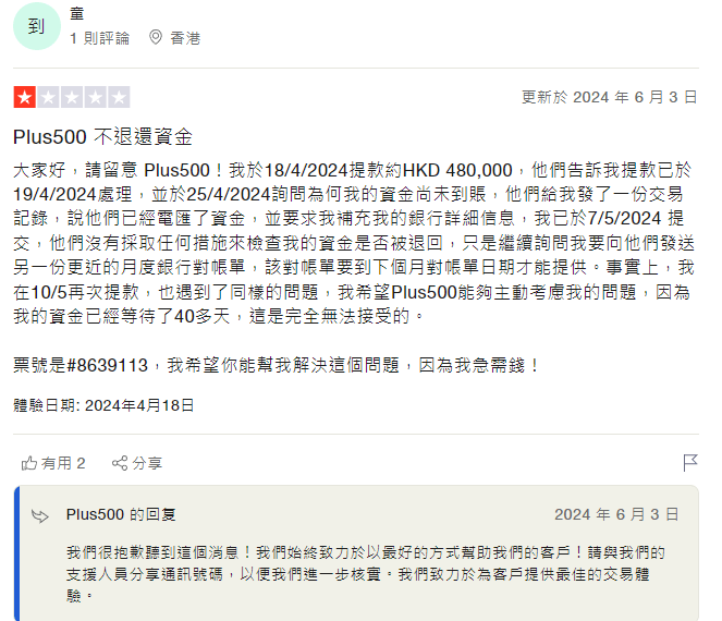 Plus500評價